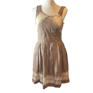 Free People Mini Dress Size 2 Festival Retro Cottage Core Resort Beach Preppy